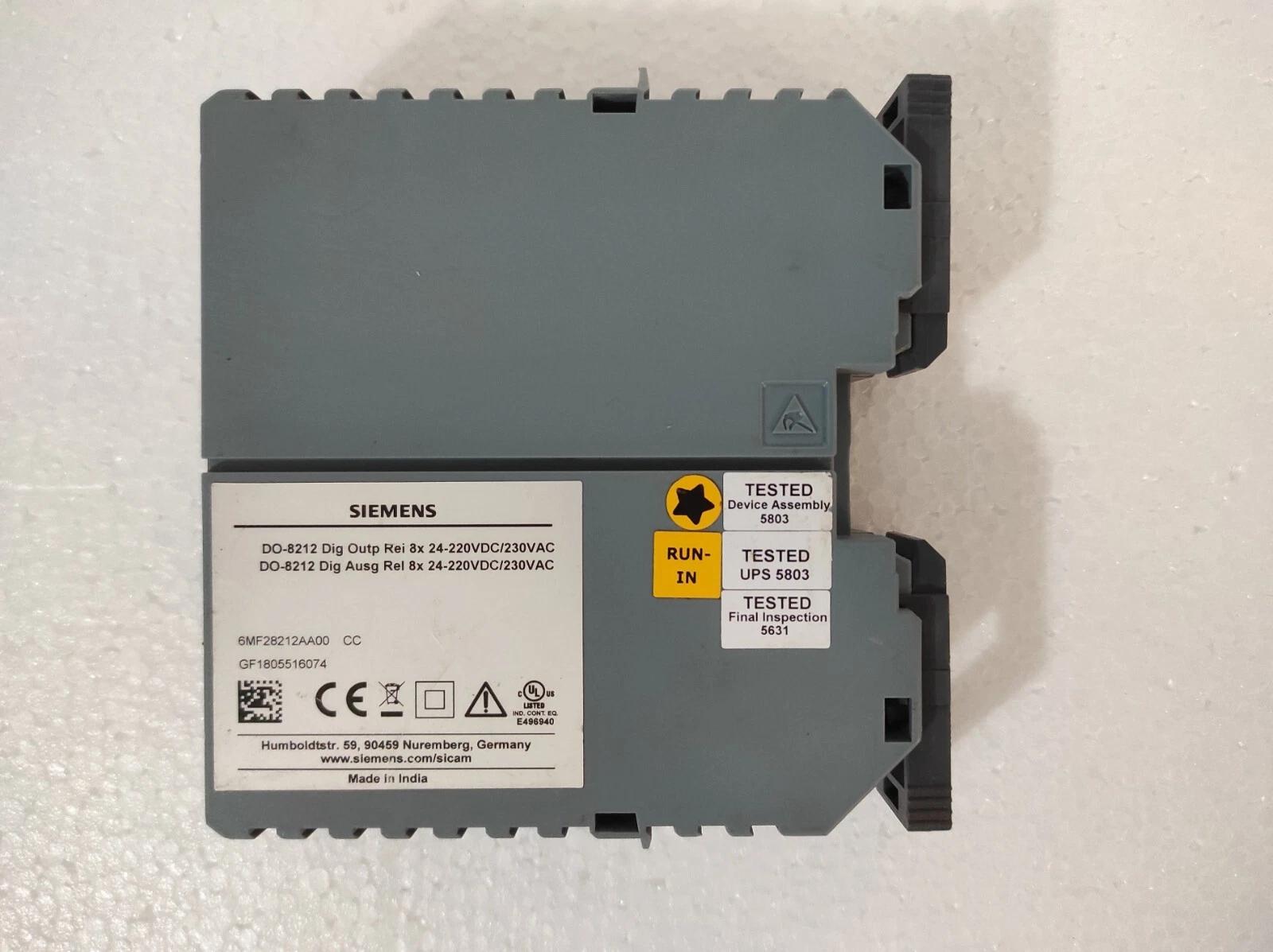 Siemens SICAM A8000 Series DO-8212 / DO 8212 Outp Transistor 6MF28212AA00